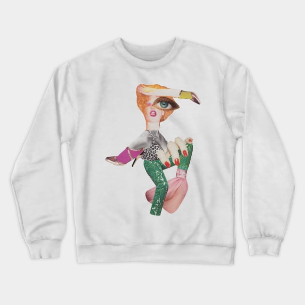 Fashion Monster Girl Crewneck Sweatshirt by Luca Mainini